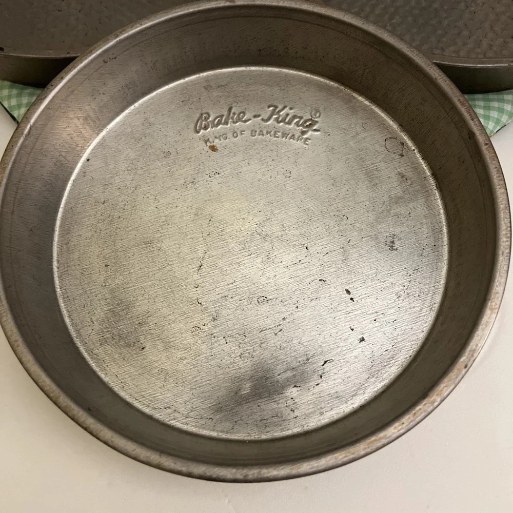 Set of 3 Bake King King of Bakeware 8.5 Inch Round Cake Pans USA‎ Vintage